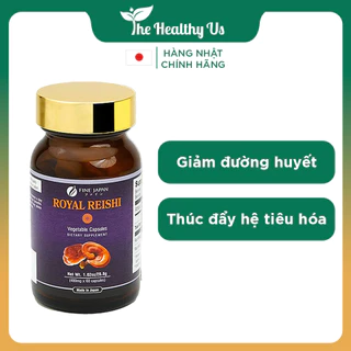 Nấm Linh Chi Đỏ Hoàng Gia Royal Reishi Fine Japan - Nhật Bản (hộp 60 viên) - Bảo vệ gan,Tốt cho dạ dày, ngừa tiểu đường