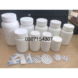 vỏ chai lọ nhựa đựng thuốc viên tuỳ chọn dung tích, chai lọ nhựa HDPE nắp nhấn,hủ đựng thuốc,hủ đựng thực phẩm chức năng