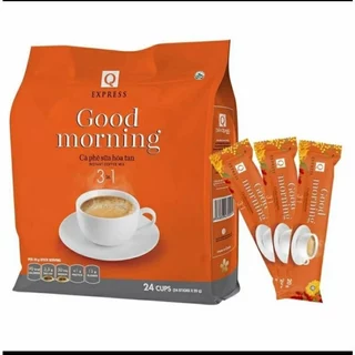 TÚI ĐỰNG Cà phê sữa uống liền hoà tan Goodmorning (bịch 24 gói x 20gr) Trần Quang Hàng Chuẩn