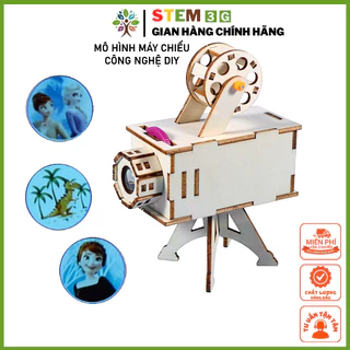 [Đồ chơi lắp ráp STEM] Mô hình máy chiếu công nghệ DIY. Đồ chơi giáo dục khoa học phát triển tư duy trẻ. STEM 3G