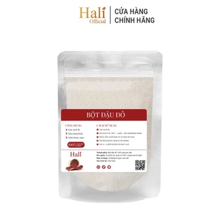 Bột đậu đỏ nguyên chất sạch mịn 100% Organic HALI, đắp mặt nạ tẩy da chết, tắm trắng da, dưỡng ẩm, mờ thâm - 100g