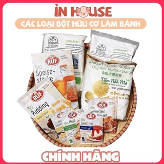 CÁC LOẠI BỘT HỮU CƠ LÀM BÁNH CHO BÉ ĂN DẶM: bột mì, bột năng, bột gạo tẻ, bột nếp, bột bắp, tinh bột bắp, bột nở,gelatin