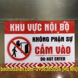 Biển báo khu vực nội bộ không phận sự cấm vào