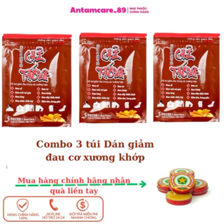 Combo 3 tui Cao dán giảm đau Chỉ Thống Tất Thành Pharma