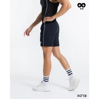 Quần Short Thun Nam 1 Sọc Thể Thao Tập Gym X9 Sọc Ngắn Chạy Bộ Đạp Xe Biker Cao Cấp - X073