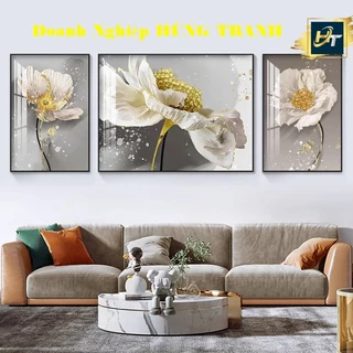 tranh CANVAS bộ 3 bức giá rẻ, khung hình các loại , doanh nghiệp HÙNG TRANH tranh nghệ thuật - xưởng sản xuất khung