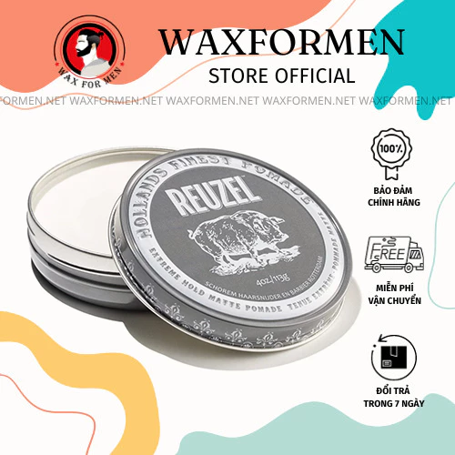 [CHÍNH HÃNG] Sáp Vuốt Tóc Reuzel Extreme Hold Matte Pomade - Wax for men