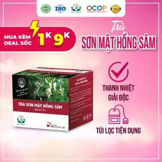 Trà Sơn Mật Hồng Sâm Hộp 30 Túi Lọc Giúp Ăn Khoẻ Ngủ Ngon, Ổn Định Đường Huyết Của Siêu Thị Thiên Nhiên