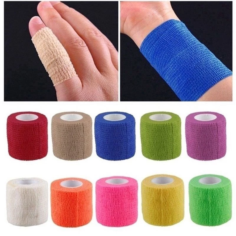 [COMBO 10] Băng Keo Quấn Cơ 5cm, Băng Keo Dán Cơ Thể Thao Đá Banh Đá Bóng Cao Su Non Chống Chấn Thương
