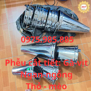 Phễu cắt tiết gà -vịt- ngang- ngỗng - mèo - thỏ làm bằng INOX 100 %  dày 5 li, kích thước 27, 39 cm