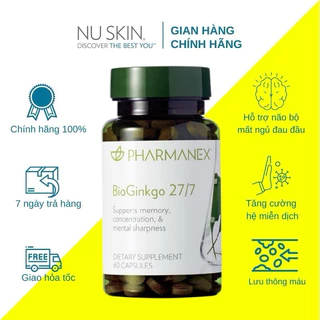 Thực Phẩm Bảo Vệ Sức Khỏe Nuskin BioGinkgo 27/7 Tăng Cường Trí Nhớ Cho Não - Hộp 60 viên