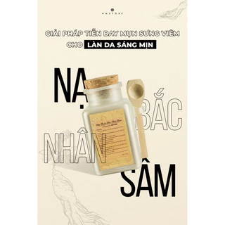 Mặt Nạ Bột bắc Sáng Mịn Sạch Mụn HM STORE - Nạ Bắc Nhân Sâm 150g