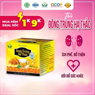 Trà Đông Trùng Hạ Thảo hộp 30 Túi Lọc x 3Gram giúp tăng cường miễn dịch, bổ thận của Siêu Thị Thiên Nhiên