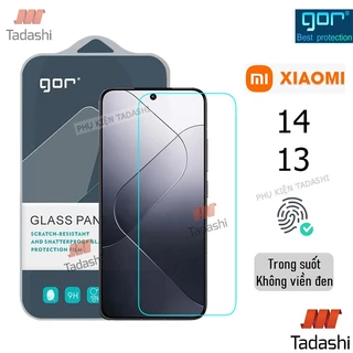 Kính Cường Lực Gor Xiaomi 14, Xiaomi 13, Xiaomi 13T/ 13T Pro Trong Suốt Không Viền Đen 9H/ Vát 2.5D - Chính Hãng Gor