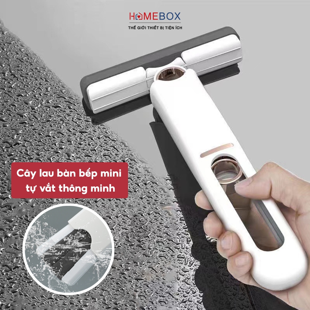 Cây Lau Bàn Bếp Tự Vắt Mini Đa Năng Bọt Biển Thấm Hút Thông Minh, Dụng Cụ Lau…