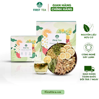 Trà Chanh Sả Gừng First Tea, Giải Cảm Hiệu Quả, Làm Ấm Cơ Thể, Tăng Sức Đề Kháng, ( Set 15 gói, Set 30 gói ).