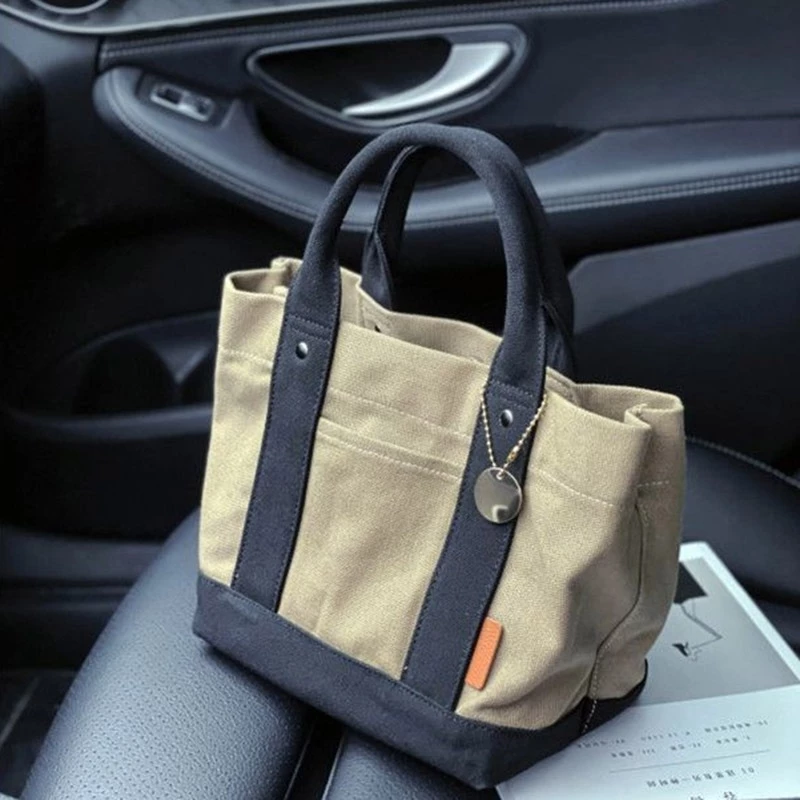 Túi tote Vải canvas 21.5*15*20.5CM Nhiều Ngăn Thiết Kế Đơn Giản Cho Mẹ Và Bé Bỉm Sữa