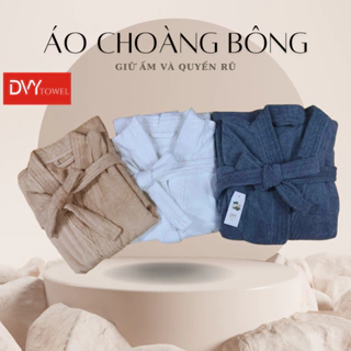 Áo Choàng Tắm Bông DVY TOWEL 100% Cotton Siêu Dày, Thấm Hút Tốt Cho Gia Đình Khách Sạn