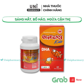 OMEGA 3 KIDS Tăng cường thị lực chống mỏi mắt phát triển trí não Hàng Chính Hãng [Lọ 60 viên]