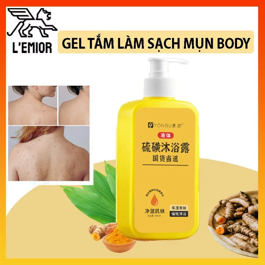 Sữa Tắm Lưu Huỳnh KABEINA 300ml Kháng Khuẩn, Loại Bỏ Mụn, Giảm Mụn Lưng, Giúp Trắng Da - Lemior