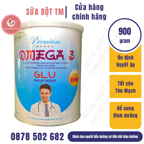 Sữa bột dinh dưỡng cho người bệnh tiểu đường, tiền đái tháo đường OMEGA GLU