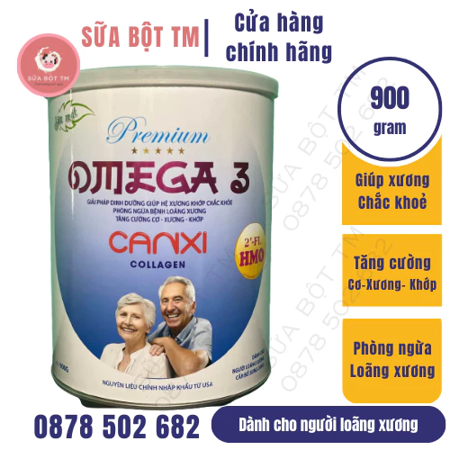 Sữa bột bổ sung canxi ngăn ngừa loãng xương cho người cao tuổi Omega Canxi