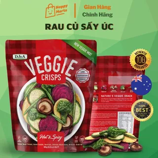 Rau củ sấy giòn vị cay DJ&A 90g  - Tốt cho sức khỏe - Ăn vặt văn phòng bổ sung chất xơ - Nhập khẩu Úc chính hãng