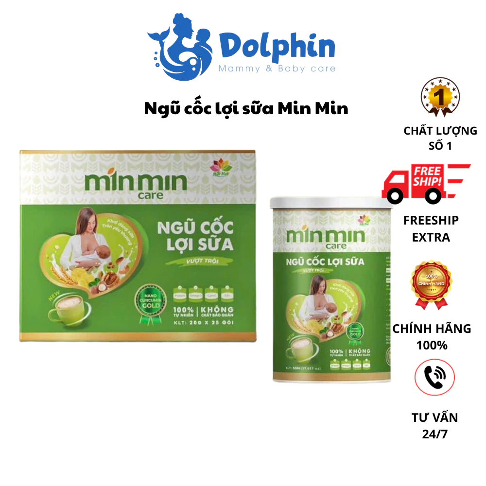 Ngũ cốc lợi sữa Min Min cung cấp dưỡng chất thiết yếu cho mẹ sau sinh phục hồi vóc dáng, hạt tư nhiên không chất bảo qua