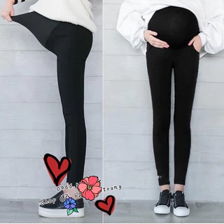 Quần Legging Bầu Cạp Tròn Chất Zip Đẹp, Loại 1