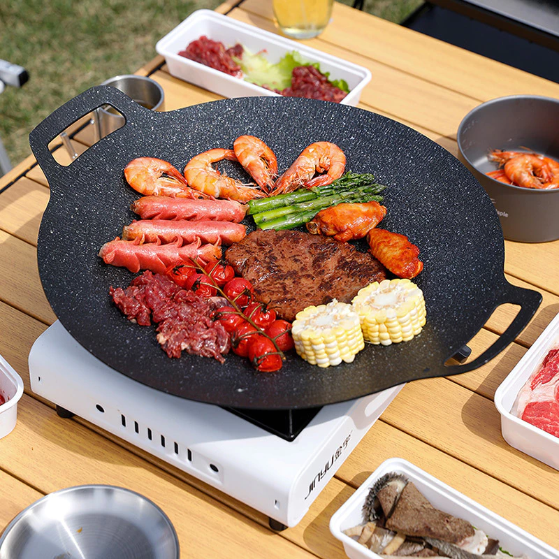 Chảo Gang Nướng Không Dầu, Chảo Đá Size 34cm Đa Năng Giá Siêu Rẻ