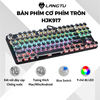 Bàn phím cơ Gaming HJK917 Blue Switch - Chống nước - Có LED - Phong Cách Cổ Điển