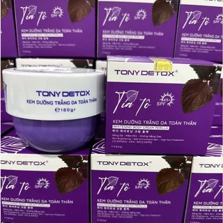 Kem Dưỡng Trắng Da Toàn Thân Tía Tô TONY DETOX (Ban Đêm + Ban Ngày) 180g