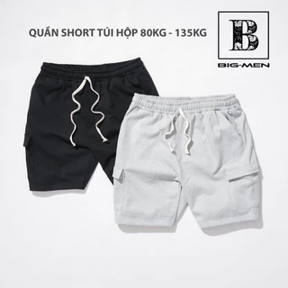 Big size - Quần short thun túi hộp vải cua form big size nam < 140kg