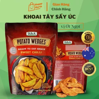 Khoai Tây Sấy Ít Béo Vị Ớt Ngọt 100g DJ&A - Thích hợp ăn chay - Sweet Chilli Potato Wedges - Giảm Cân Ăn Được