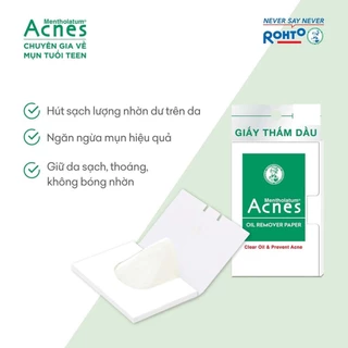 Giấy thấm dầu Acnes Oil Remover Paper (50 tờ/gói - Hàng Mẫu )