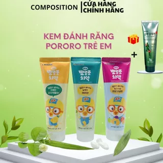 [Chính Hãng] Kem đánh răng Pororo Hàn Quốc 90gr | Kem đánh răng cho bé nuốt được Korea