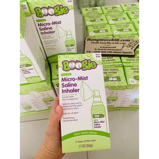 ( có bill nhập) Xịt nước muối dạng phun sương Boogie Micro mist Saline Inhaler 50g