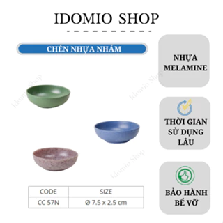 Chén Chấm Nhựa Melamine Nhám Nhiều Màu