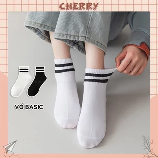 Tất vớ nam nữ cổ ngắn phong cách trơn đơn giản Hàn Quốc dễ phối đồ - Cherry Shop