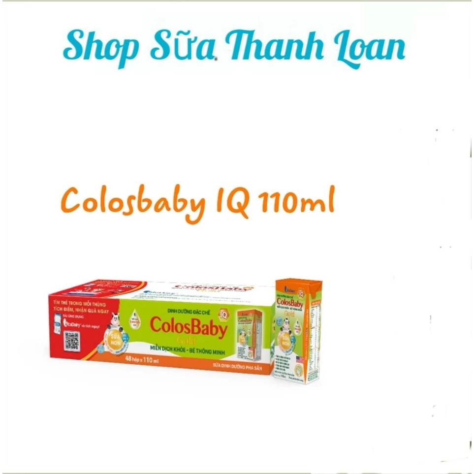 [HSD T1-2025] [Có Thẻ Cào] Thùng 48 Hộp Sữa Pha Sẵn ColosBaby IQ Gold 110ml/thùng.