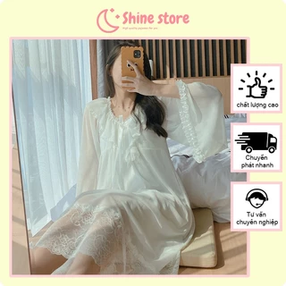 Váy ngủ chiffon thoáng khí phong cách công chúa cỡ lớn dành cho nữ PIC44