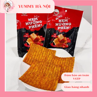 (Tách lẻ) Nem Nướng Phên làm từ bột mì, đồ ăn vặt, đồ ăn tuổi thơ đặc sản đồ ăn vặt Yummy Hà Nội