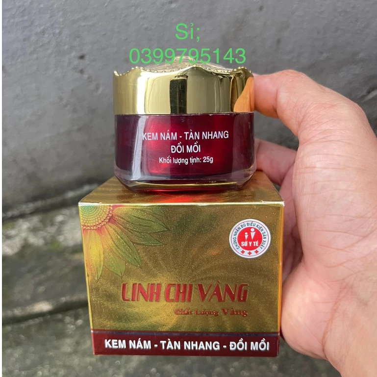 Kem Nám, Tàn Nhang, Đồi Mồi Linh Chi Vàng Vip 25g