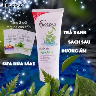 Sữa rửa mặt Trà xanh FacePlus+ 170ml sạch sâu ngừa mụn giảm nhờn + Quà tặng