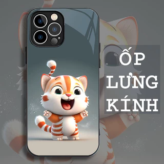 Ốp Lưng IPHONE 15,15 PRO,15 PROMAX,15 PLUS Mặt kính cường lực, cao cấp Họa tiết 12 CON GIÁP NGỘ NGHĨNH