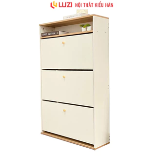 Tủ giày thông minh cánh lật tiết kiệm diện tích gỗ mdf phủ melamin chống xước Luzi - Zp112