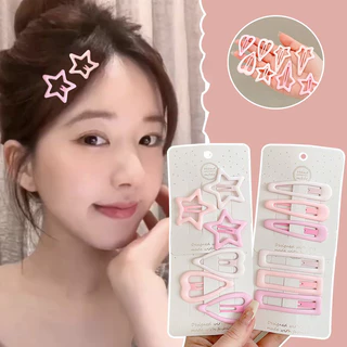 🧚🏻‍♀️Ganten🧚🏻‍♀️ Bộ 3 Kẹp Tóc Hình Ngôi Sao Màu Kẹo Phong Cách Hàn Quốc