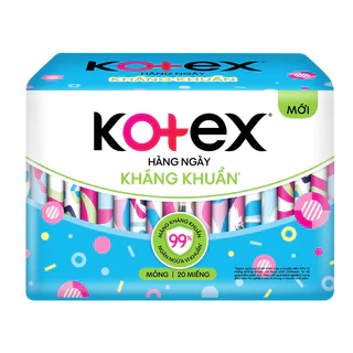 Băng vệ sinh hằng ngày kháng khuẩn KOTEX hương tự nhiên gói 20 miếng