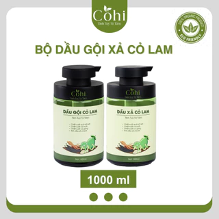 Combo dầu gội dược liệu Cỏ Lam Dầu gội bồ kết, tinh chất bưởi, quả bồ hòn giúp mái tóc đen bóng mềm mượt 1000ml