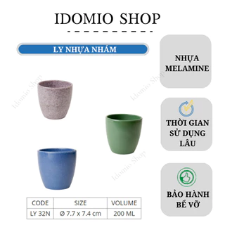 Ly Nhựa Melamine Lùn Nhám Nhiều Màu